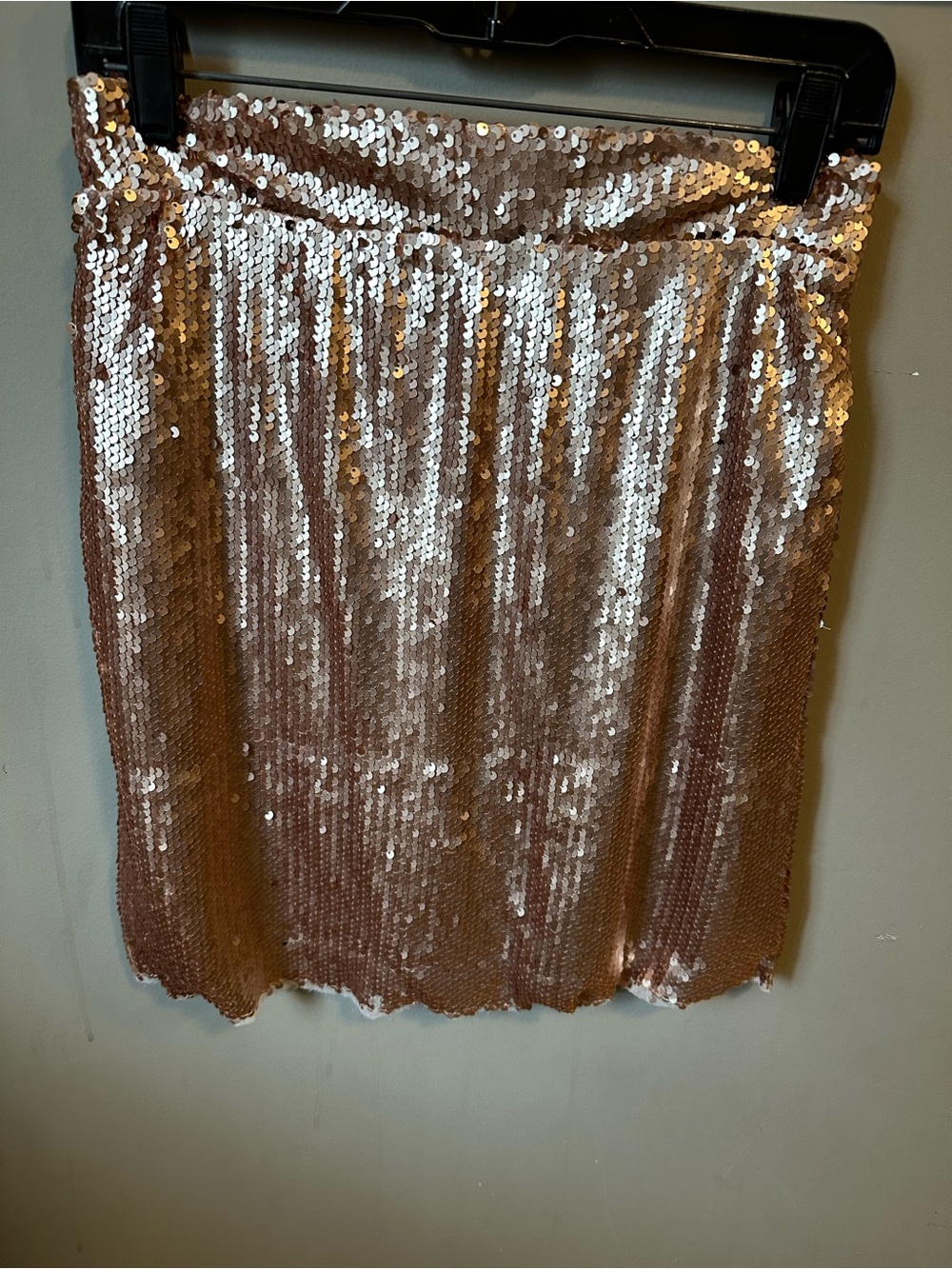 Ellison Rose-Gold Sequin Mini Skirt